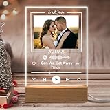 Dreamdecor Custom Spotify Plaque - Customized Gifts for Girlfriend & Boyfriend - Acrylic Song Plaque Engraved Photo Album Cover - Personalized Anniversary Ideal Gifts for Him Her