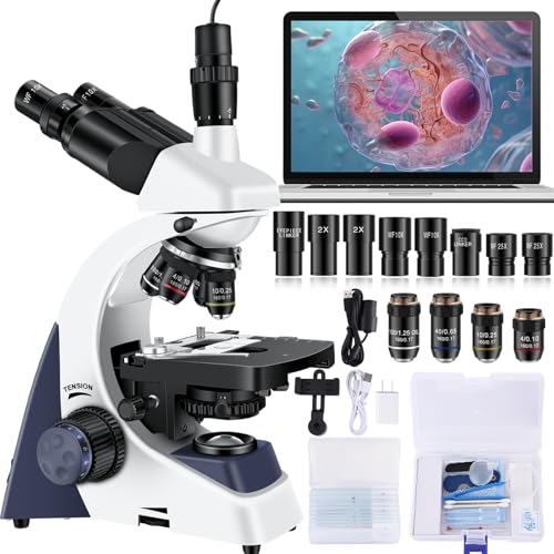 Woehrsh Microscope for Adults 40X-5000X Magnification...