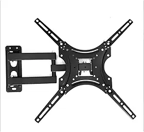 Suporte de TV Articulado para LCD/LED 16" a 55" Polegadas Tri-articulado com Braço Longo 43cm Preto