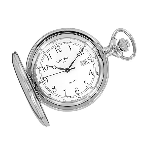 Montre à gousset argentée homme montre de poche rétro vintage en métal