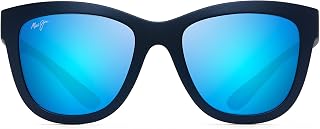 Anuenue c/ lentes polarizadas patenteadas Plus2 óculos de sol quadrados, azul/azul havaiano polarizado, médio
