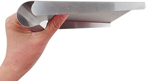 Miniatura 5 de Cuchara de acero inoxidable para alimentos, cuchara cuadrada grande de una pieza con lados, cuchara de hielo de metal de 5.9 pulgadas, raspador de