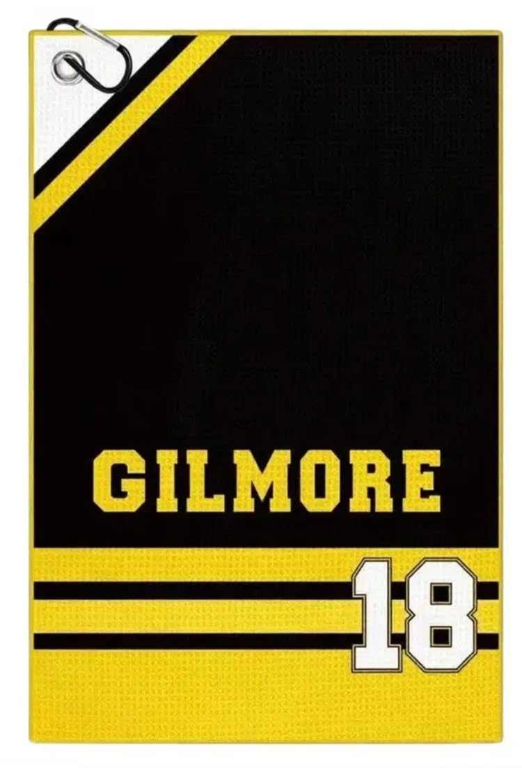 Happy Gilmore Golf Towel with Bag Clip Adam Sandler Golf Film Golfing Accessories Gift (No18 (Style 2))