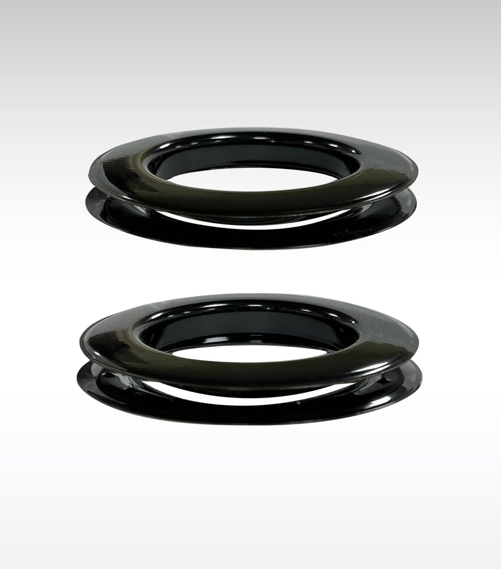 Micron Round #15 Brass Curtain Grommets and Plain Washers, Heavy Duty, Reliable, Durable, Black Painted 51 mm (2") (100 Pcs Set)