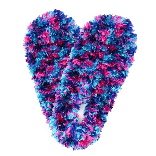 Foot Fuzzies Teal Navy and Fuchsia