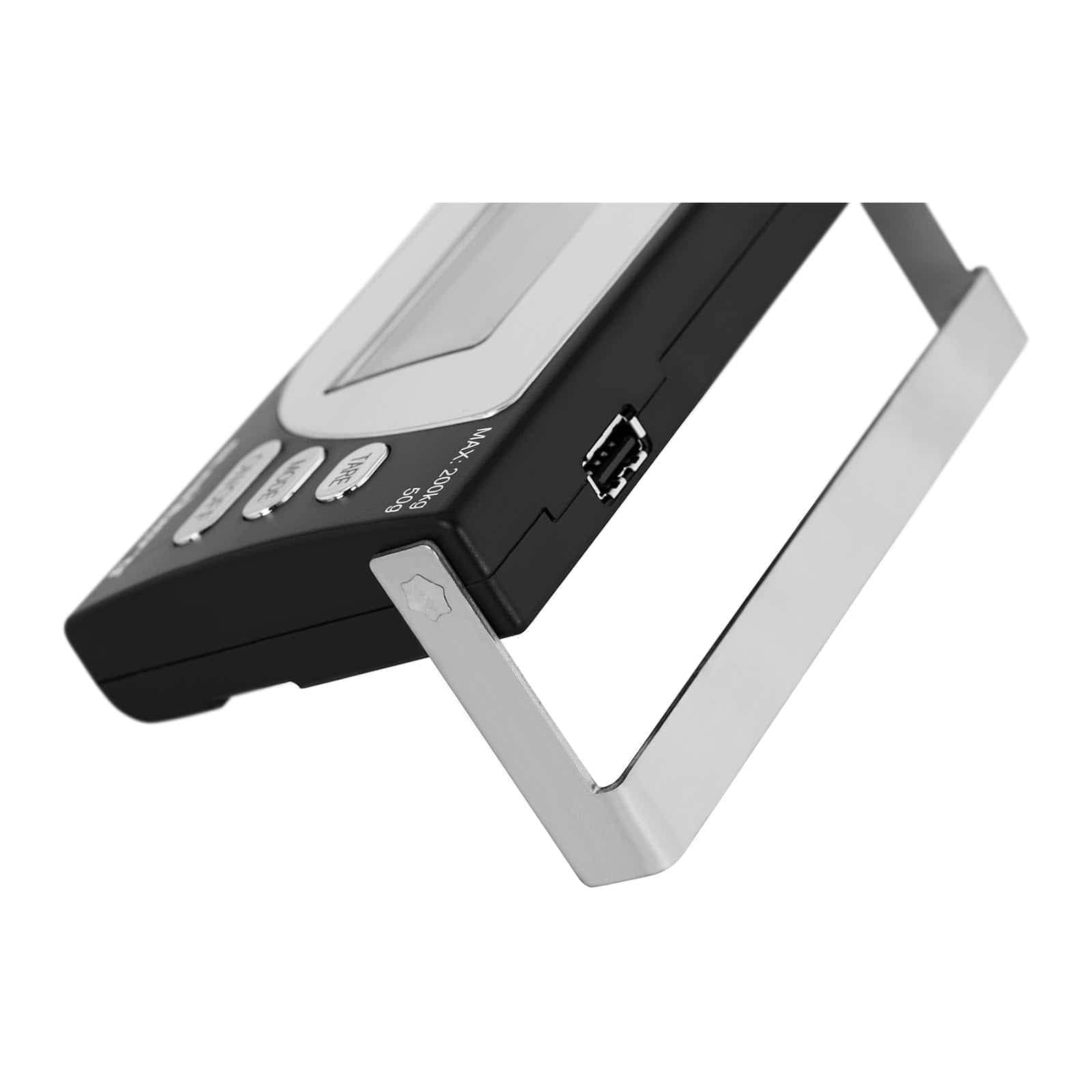 Steinberg Systems SBS-PT-200C cyfrowa waga paczek 200 kg/50 g, powierzchnia ważenia 30 x 30 cm, zewnętrzna waga przemysłowa LCD waga podłogowa