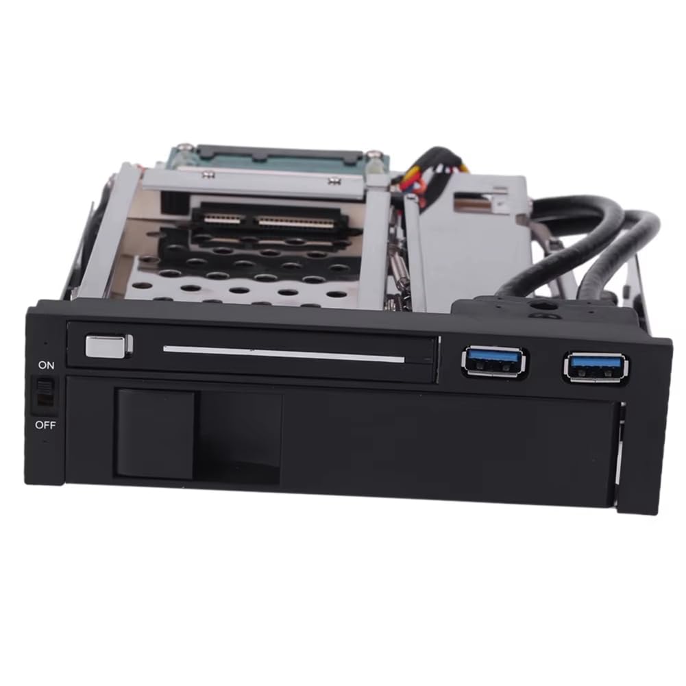 Bahía de Disco Duro HDD y SSD SATA III de 3.5 Pulgadas y 2.5 Pulgadas de Doble Bahía con Disco Duro Extraíble Incorporado y USB 3.0 Intercambiable en Caliente.