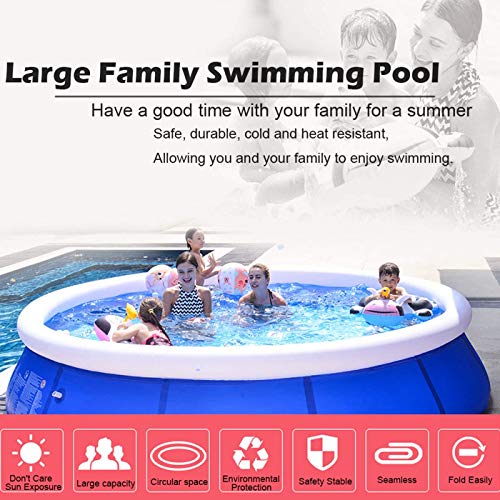 EPROSMIN 12 FT Inflatable Swimming Pool for Children Adults - Quick Set Round Swimming Pool Above Ground, Outdoor, Yard, Garden