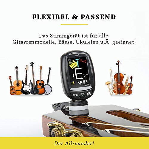 Belfort Accordeur à pince compact pour tous les instruments – accordeur universel pour guitare, ukulélé, violon, basse… - Les Beatles, Paul McCartney, John Lennon, RIngo Starr, George Harrison Belfort Accordeur à pince compact pour tous les instruments - accordeur universel pour guitare, ukulélé, violon, basse… – Image 4