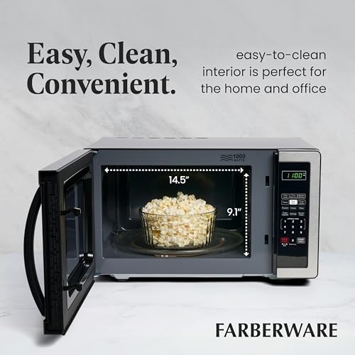 Farberware FMWO11AHTBKB 1.1 Cu. Ft. Stainless Steel Countertop Microwave Oven - Image 6