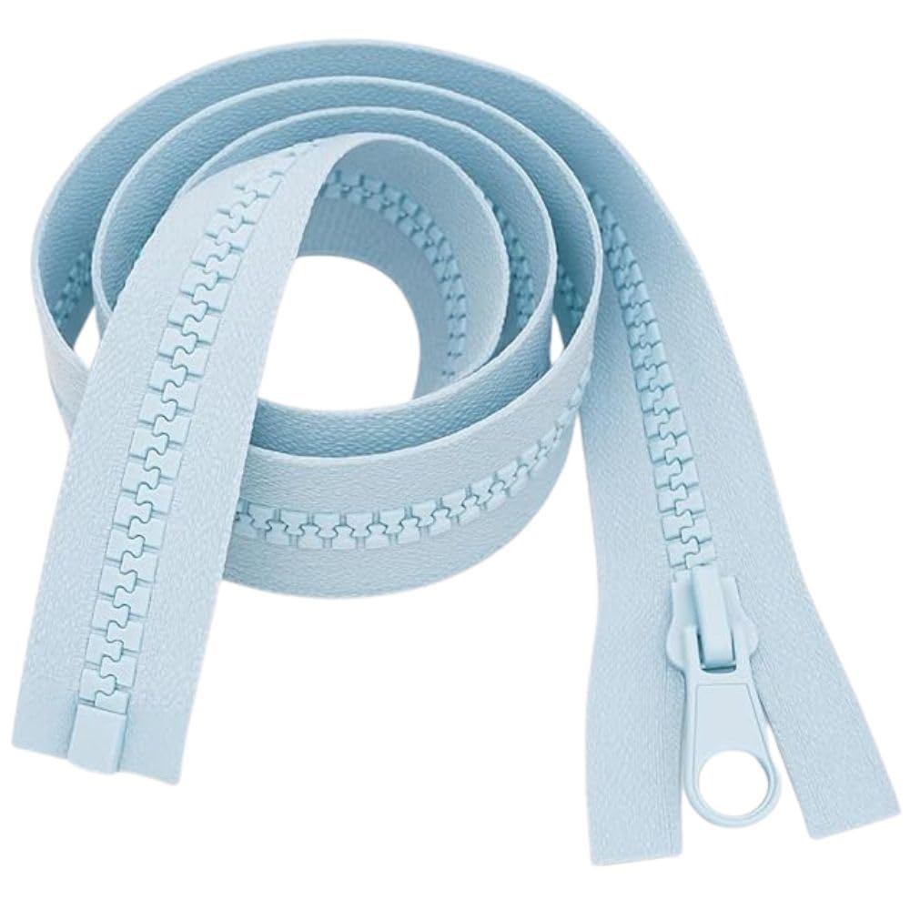 28" (71cm) Pale Blue Chunky Zip - Heavy-Duty Open-Ended Separating