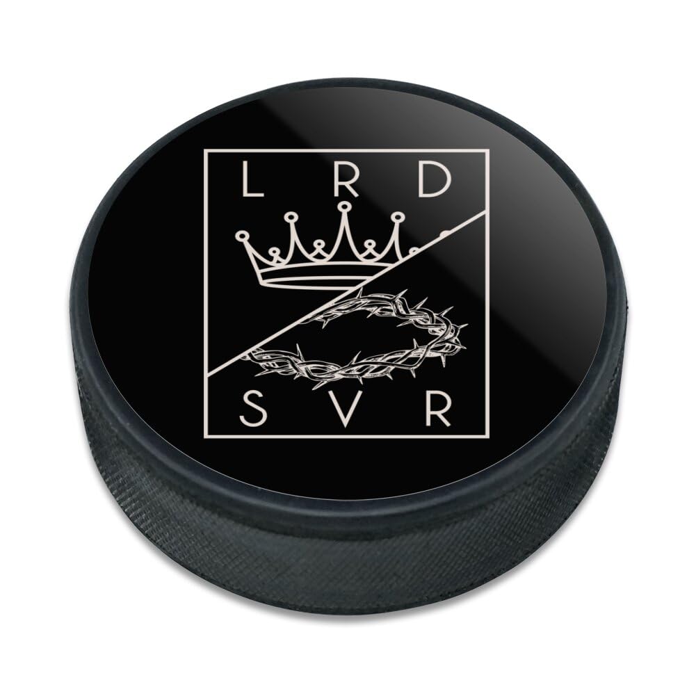 GRAPHICS & MORE Christian Lord and Savior Crown Ice Hockey Puck