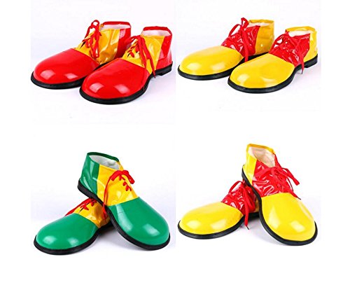 Halloween Clown Shoes Jumbo Large Clown Shoes Halloween Costumes Accessories for Adults-Red