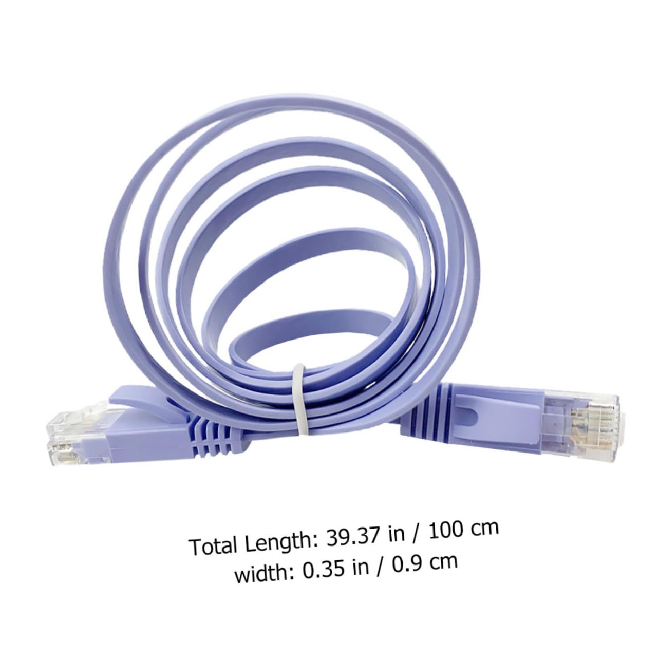FONDOTIN 1Pc Flat Ethernet Cable Ultra Thin Network Cable High Speed Modem Connection Durable Water Resistant for Router Gaming and Home Office Use