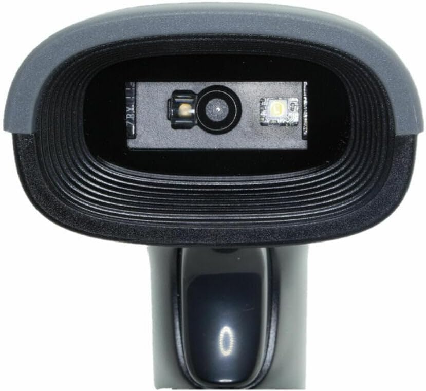 Stran view of the Premier MS3-2D BR Barcode Reader showing the trigger button