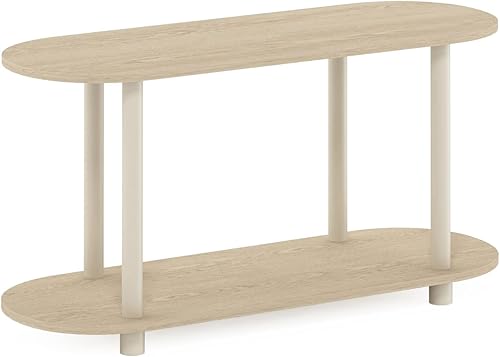 Vista 451 de Furinno Turn-N-Tube - Estantería multiuso de 5 niveles, estantería para exhibición, almacenamiento o libros, con tubos redondos, color cereza claro