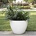 LA JOLIE MUSE Large Planter Pot Indoor Outdoor - 14.2 Inch Tree Planter Flower Pot, Planters Container with Drain Holes (Speckled White)