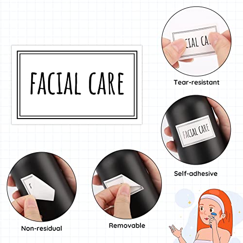 Image of Segbeauty Bathroom Labels for Organizing, 36PCS Waterproof Laundry Labels Soap Dispenser Stickers, Self-Adhesive Removable Beauty Skincare Organization Label for Bathroom Kitchen Laundryroom Dresser