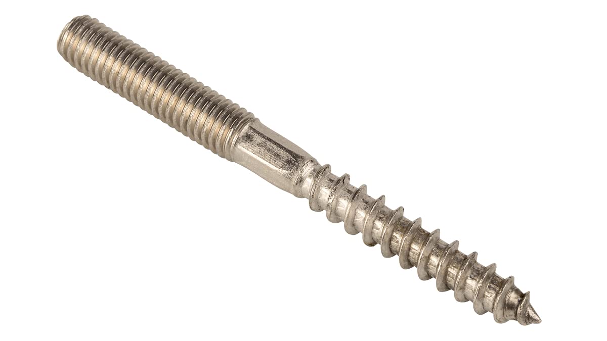 Desa 12120808 - Double Screw Thread M8 x 80 Stainless A2, Black/White - Image 2
