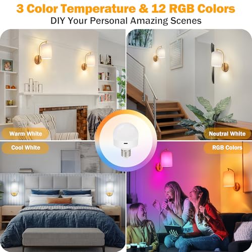 Image of MATAMEYE Battery Operated Wall Sconce Set of 2, Gold Wall Light Fixture