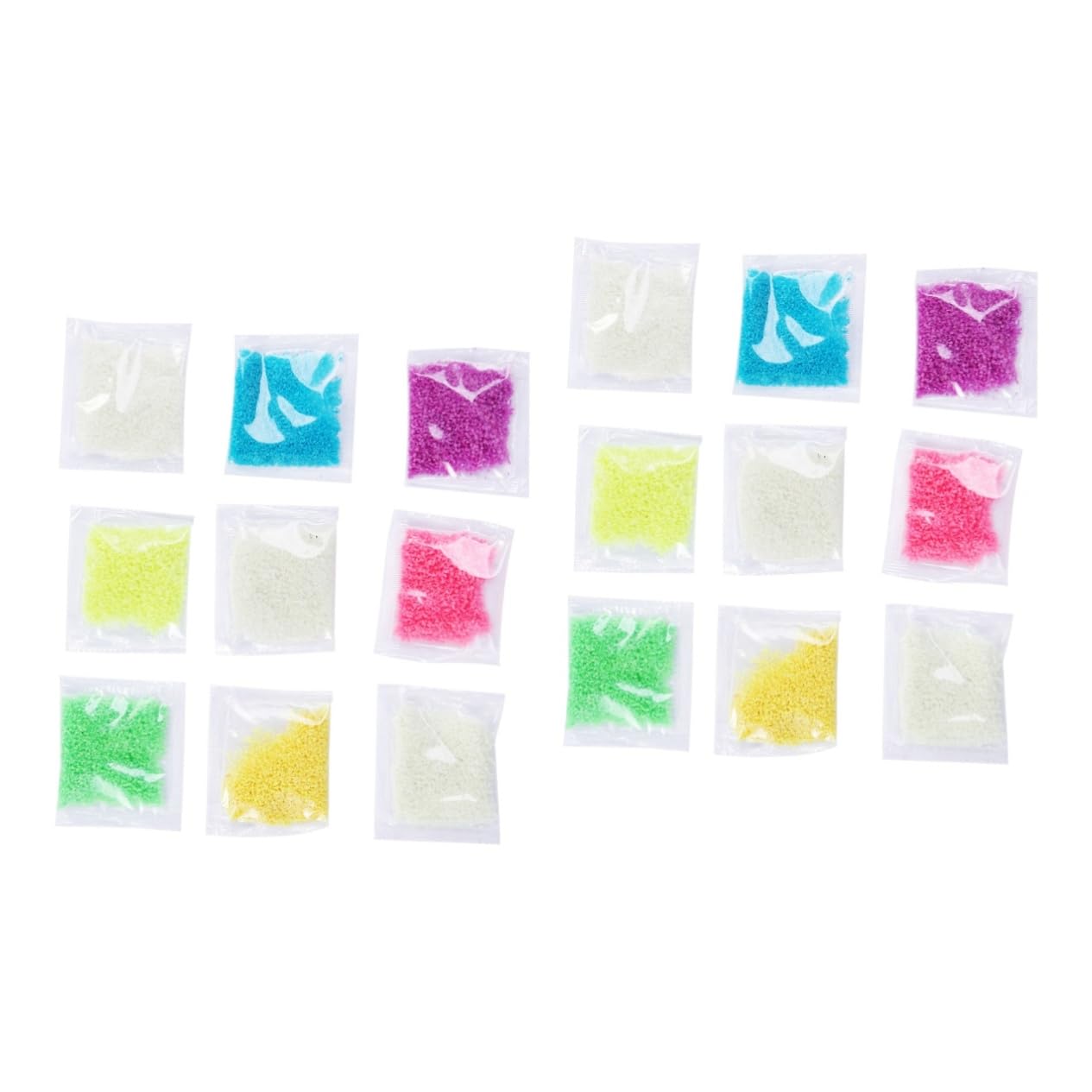 balacoo 2sets Fluorescent Aquarium Plants Decoration Luminous Glitter for Freshwater Tanks Bright Powder (Non- 3-Year Glow) 9packs*2