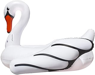 Jumbo Swimming Pool Float Rider, Swan, White Extra Large