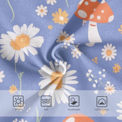 Wusikd Daisies Boys' Underwear Cotton Mushrooms Boys Briefs Soft Toddler Underwear 2T3