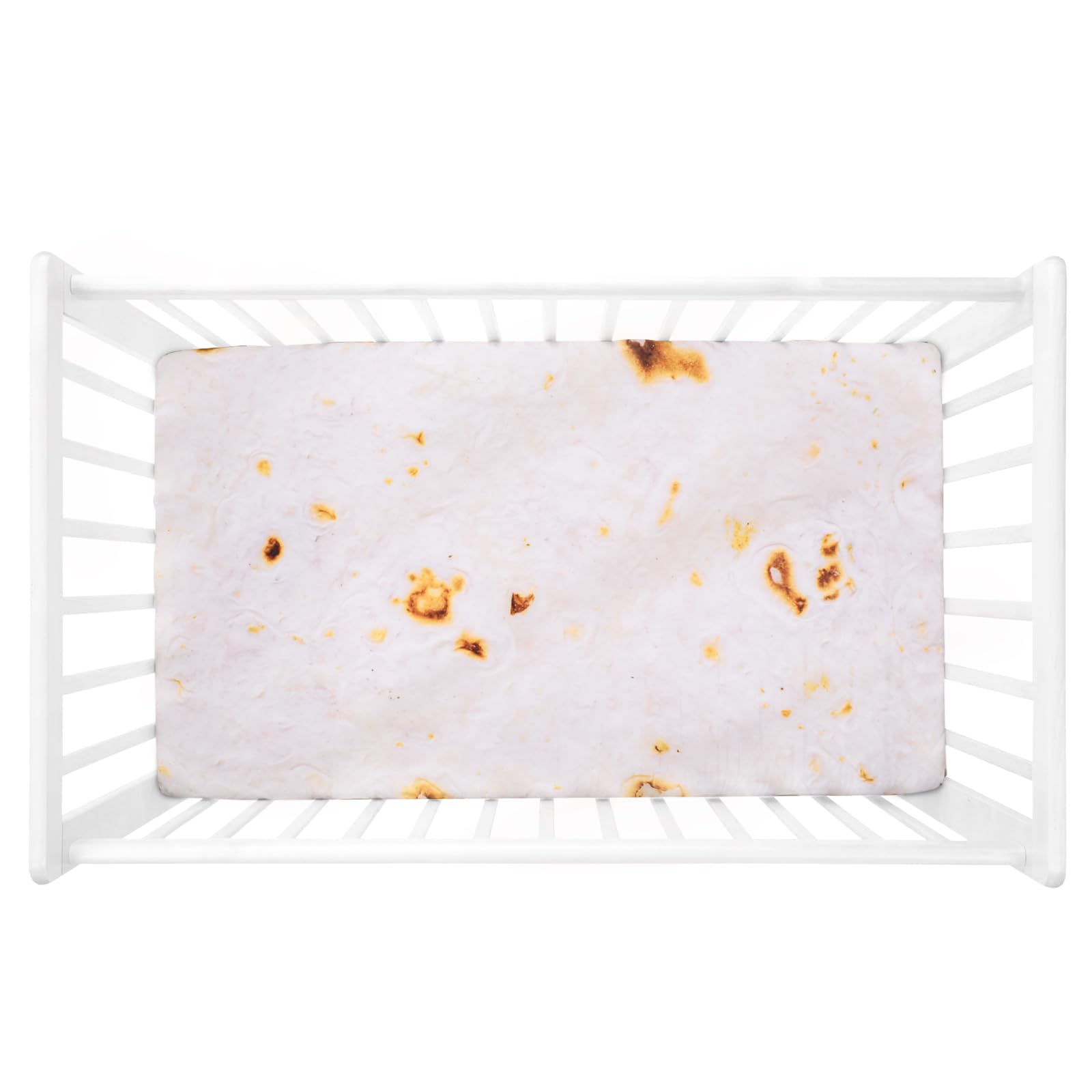 UOMNY Crib Sheet, Burritos Tortilla Crib Sheets Baby Sheet for Standard Crib and Toddler Mattresses Nursery Bedding Sheet ...