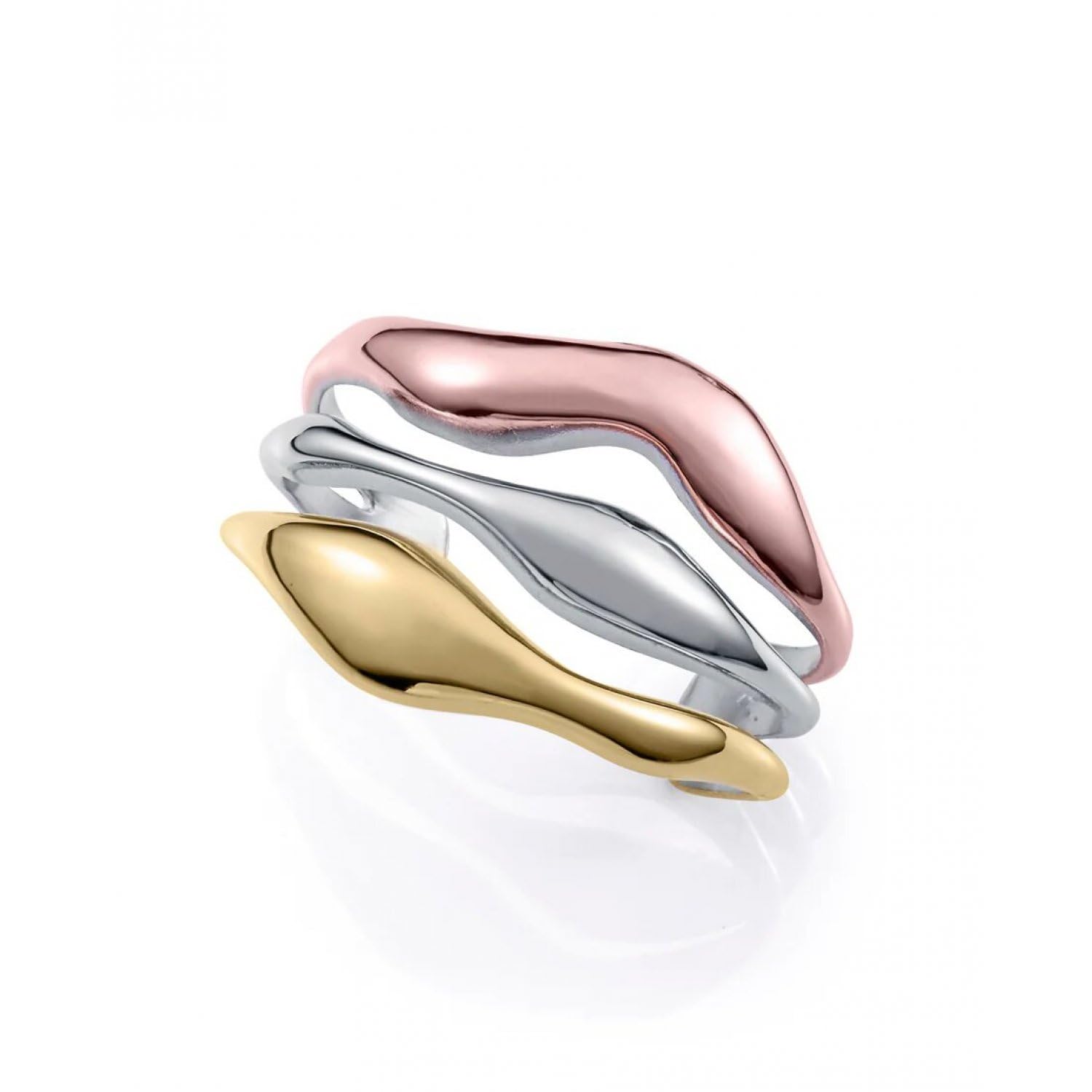 Viceroy Rigid women's bracelet in three tones of steel, pink Ip and Ip gold 14325P01012