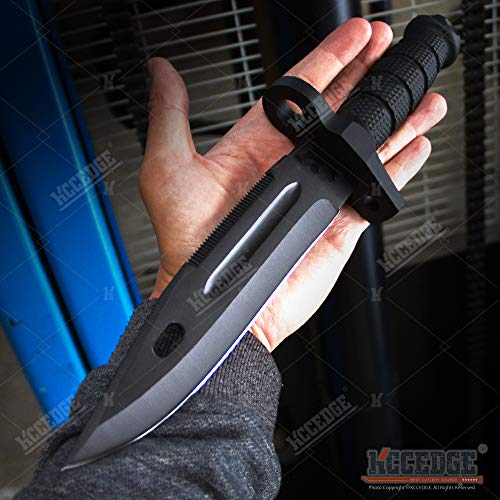 Tactical Rambo Hunting Camping 12.5 Inch Fixed Blade Knife Survival Tool 49739 - Thumbnail 2