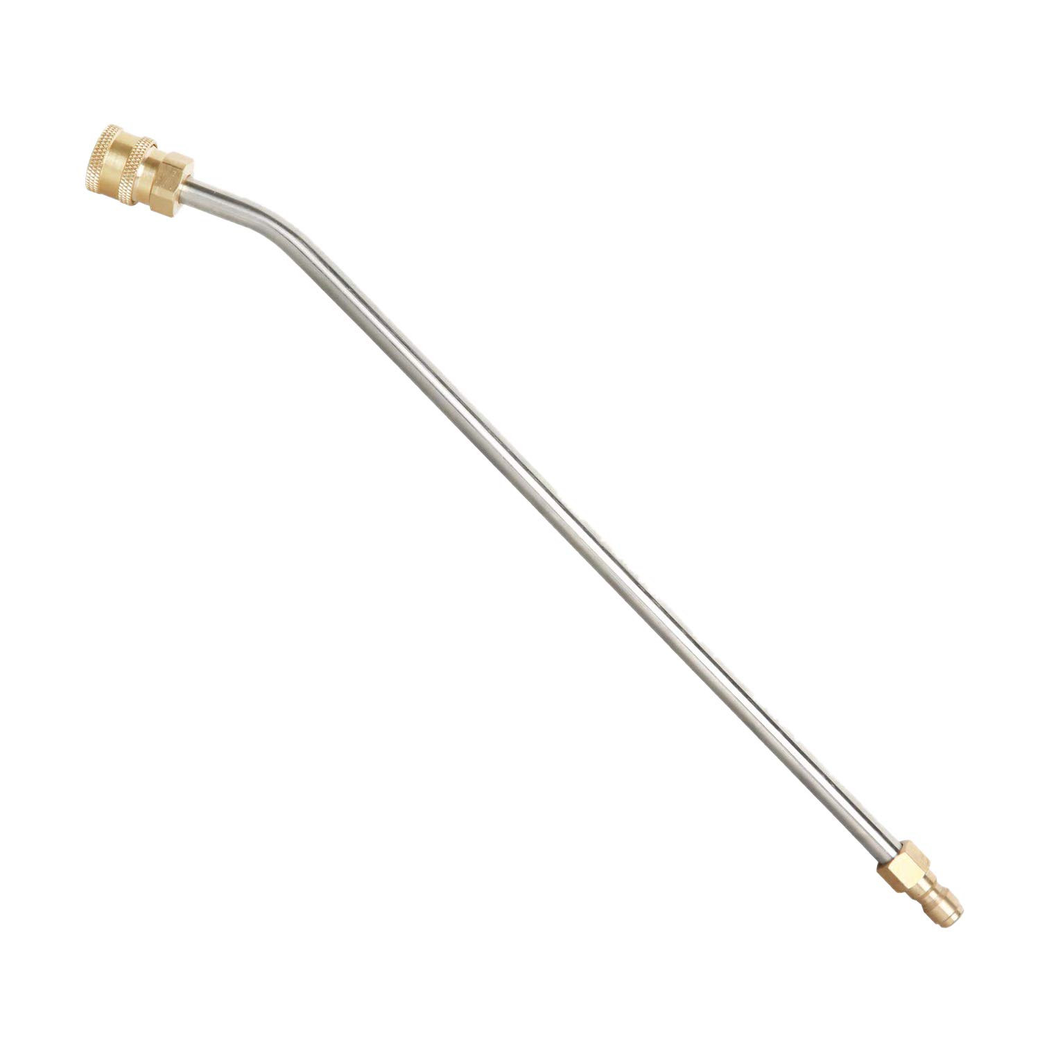 Basage Washer Extension Gutter Cleaner Attachment Accessory,High Pressure Washer Gutter Rod For Lance/Wand 1/4 Inch Quick Connect,30 Degrees Curved Rod,14 Inch