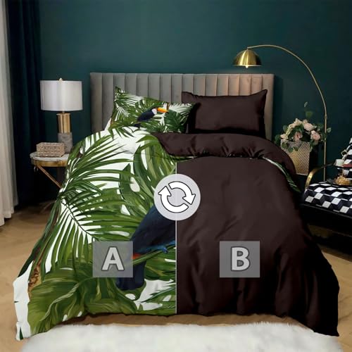 Housse de Couette Toucan 260x240 cm pour une Chambre Ambiance Nature