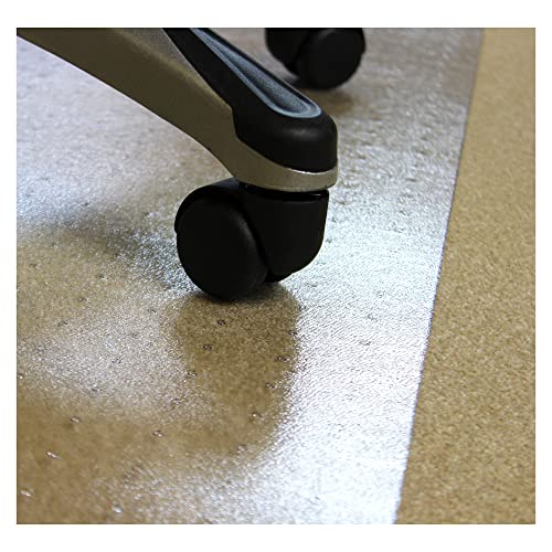 Marvelux Durable Office Chair Mat, Rectangular With Lip For Low And Standard Pile Carpets, 36" X 48", Transparent Carpeted Floor Protector, Shipped Flat, Eco-Friendly Enhanced Polymer #TOP5