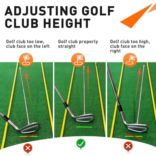 Golfupp Golf Ausrichtungsstäbe zur Korrektur der Schwungrichtung - Golf Trainingshilfen & Golf Zubehör, Direction Indicator für Präzises Shot Alignment, Swing Aid