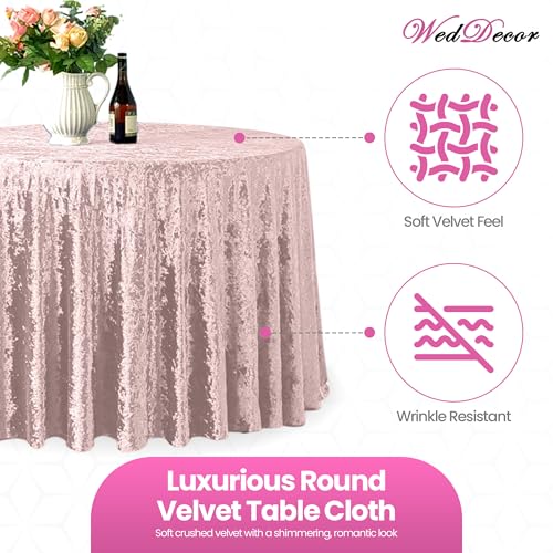 Nappe velours de qualité supérieure rose 274cm WedDecor