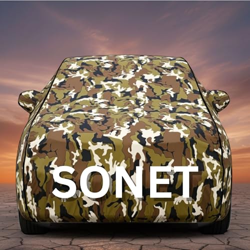 Image of Premium Jungle Series 100% Waterproof Car Body Cover for Sonet Cover (All Models) with Mirror Pockets | Triple Stitched, Elastic, Custom Fit, Heat Resistant, Anti-Dust, All-Weather Cover