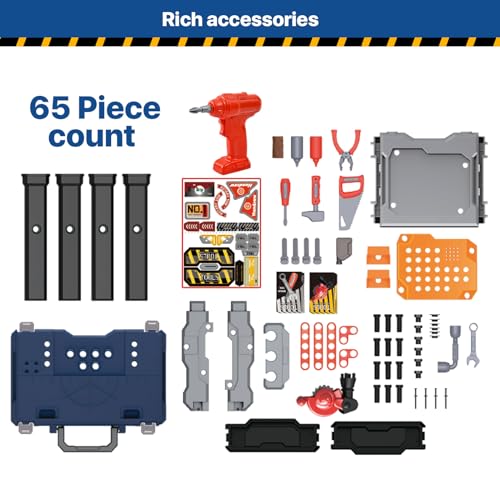 Mugeymyd BOHUA02 Kids Tool Bench Set With Electric Drill And Realistic Tool, Pretend Play Construction Workbench Toys For Toddlers thumb #4