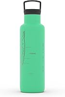 Vista 27 de Well Told Botella de agua aislada con mapa de Washington DC grabado, botella de acero inoxidable grabada (21 onzas, blanco) botella aislada de mapa