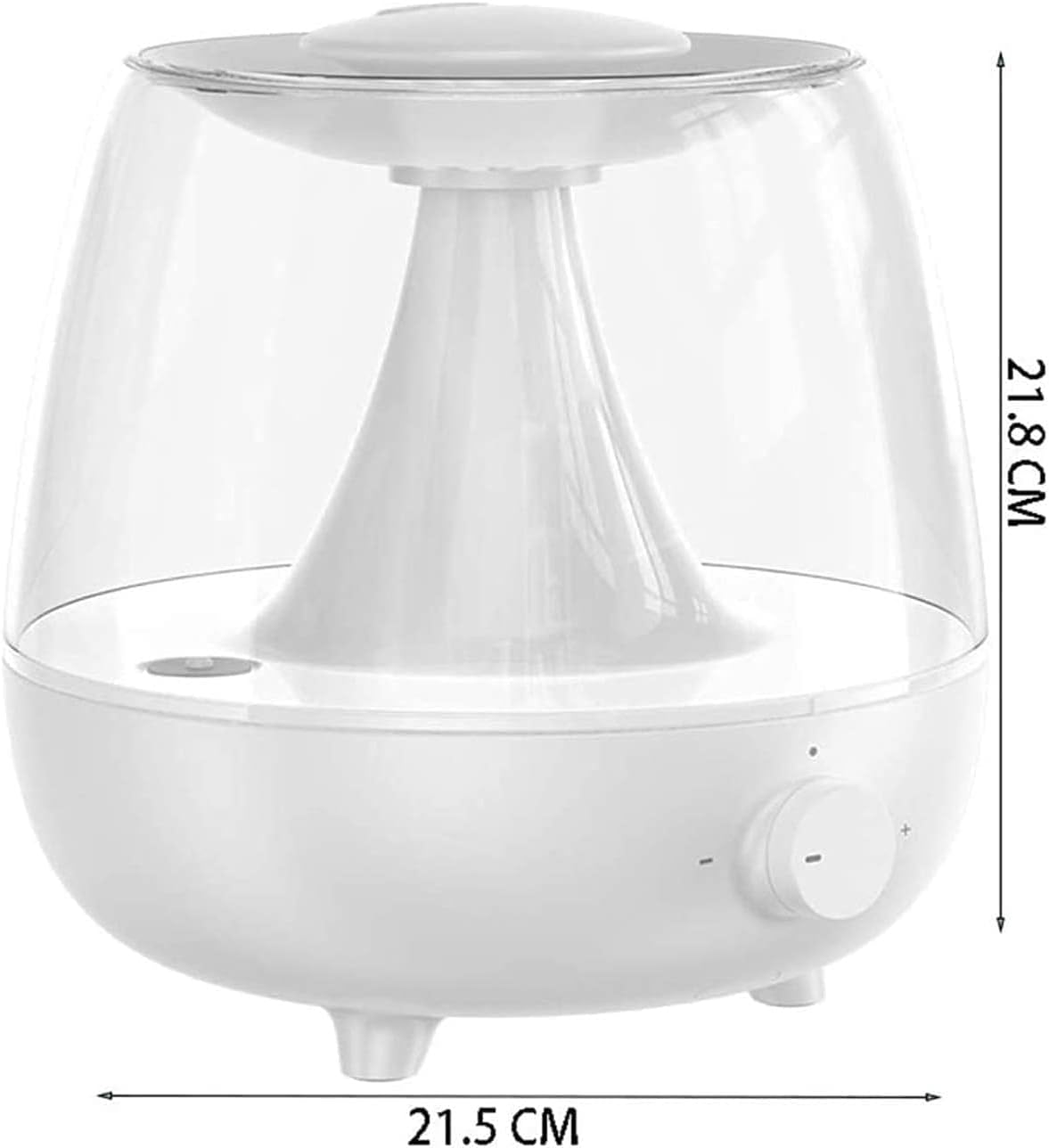 Cool Mist Quiet Desk Humidifier with Automatic Shut-Off 2.4L Large Capacity (Color : White) (Black)