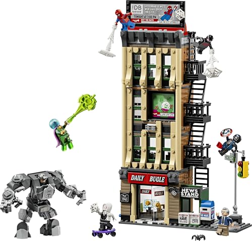Image of LEGO ǀ Marvel Spider-Man vs. Mysterio: The Daily Bugle Pretend Play Super Hero Building Toy - 76342