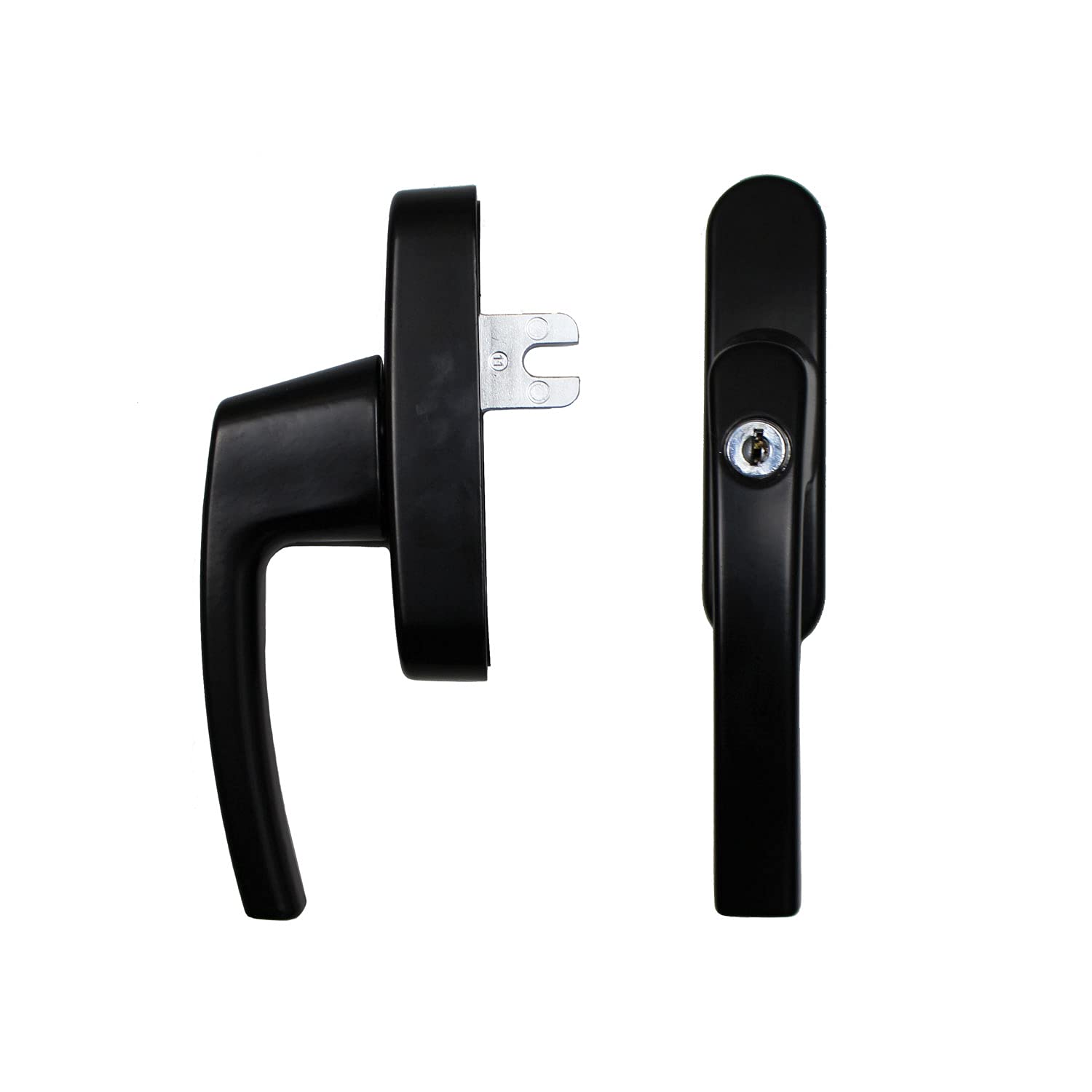 Wp Black Windowparts Original Tilt And Turn Forked/Spaded Aluminium Universal Window Handle (Black)