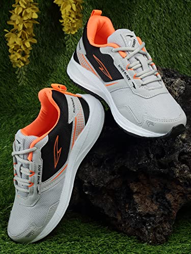 Image of ASIAN Kid's VAYU-01 Sports Running,Walking,Outdoor Shoes with Eva Sole Extra Jump Casual Sneaker Shoes for Boy's Light Grey,UK 3