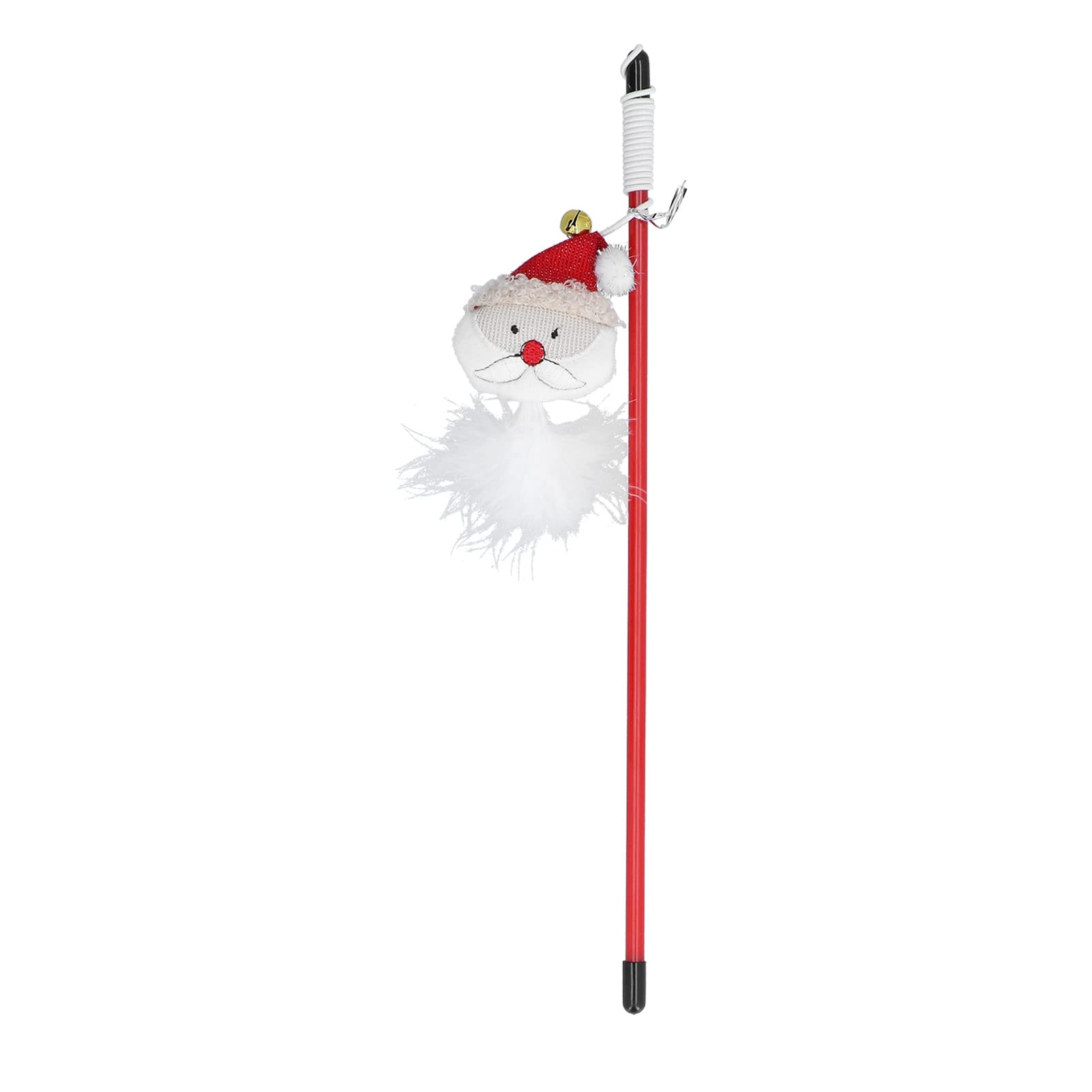 Gavigain Funny Cat Stick Interactive Multifunctional Plastic Santa Claus Cat Wand Toy Suitable for Pet Indoor Exercise Interactive Play