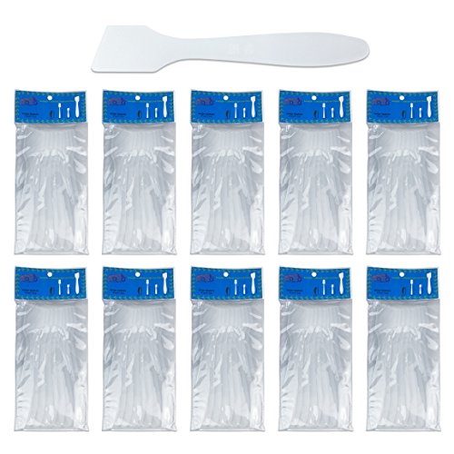 Pana Brand (100 Pieces) 7.35″ FROSTED LARGE Flexible Mixing Spatula Reusable Cosmetic Skin Care Facial Cream Mask Spatula for Mixing and Sampling