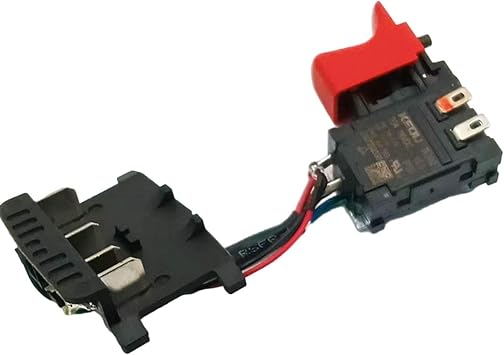 Replacement Trigger Switch 2607202330 for GSB180-LI and GSR180-LI Cordless Drills 18V 20A Power Tool Accessory Red Plastic Component Easy Assembly Contr