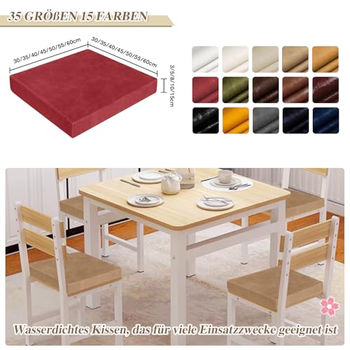 Coussin de chaise carré pour tabouret de bar qui ne glisse pas