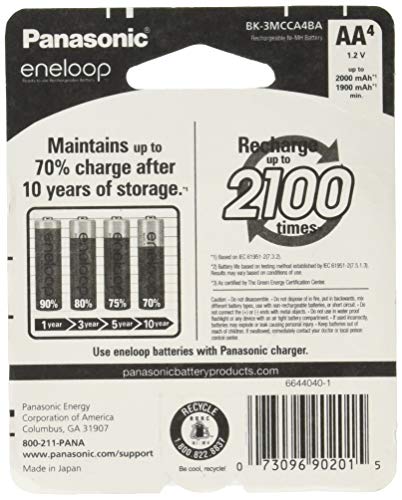 Eneloop Qs-Rxxw-Nu9Y Newest Version 4Th Generation Aa Nimh Pre-Charged 2100 Times Rechargeable Battery With Holder Pack Of 4 #TOP1