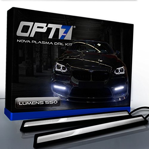 OPT7 Nova Plasma DRL Light Bars - (550 Lumens) 17cm COB Daytime Running Light Blue