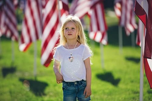 Miniatura 5 de Collares patrióticos del 4 de julio, collar con colgante de águila con bandera estadounidense para mujer, novia, Día de la Independencia, regalos de