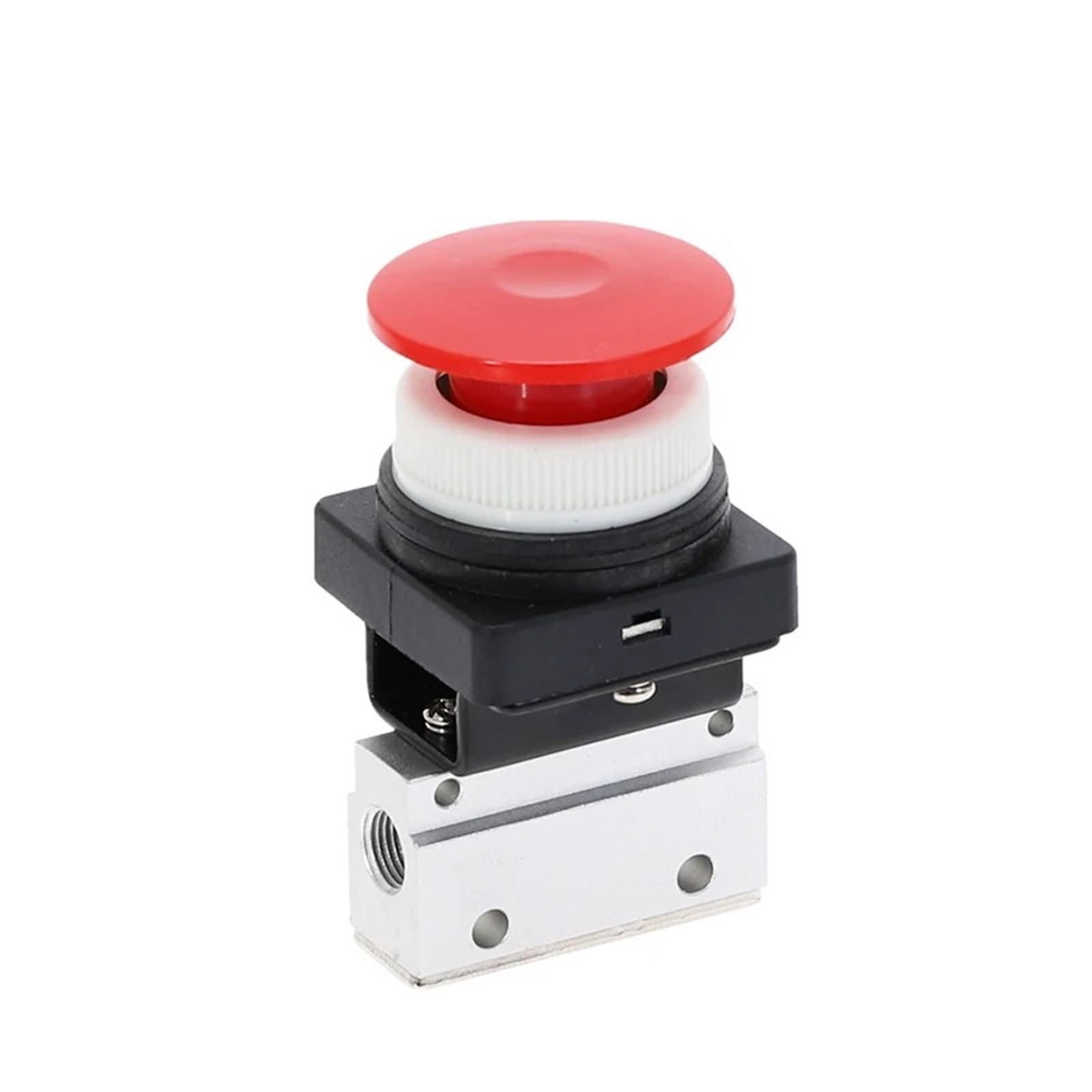 Vanne pneumatique MOV-321EB 1/8" PT à tête champignon rouge 3/2